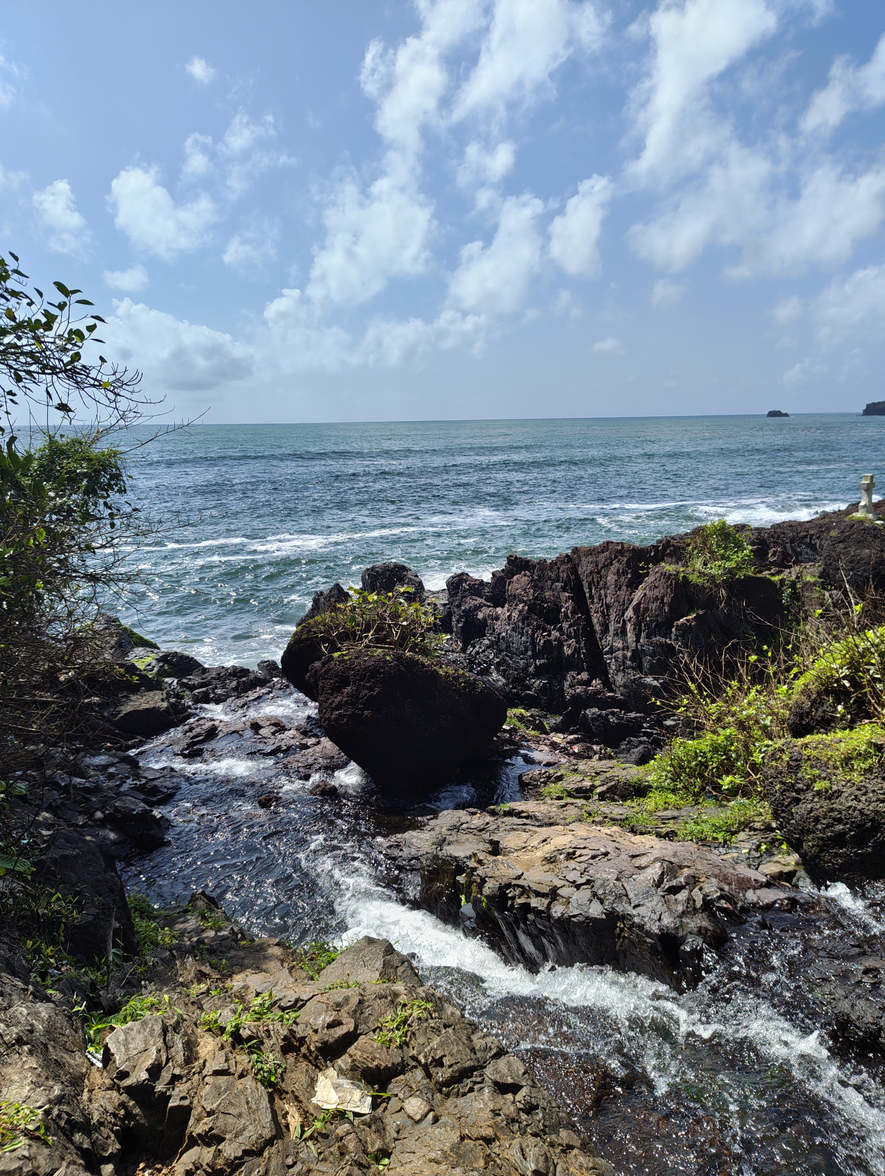 cliff overlooks ocean
